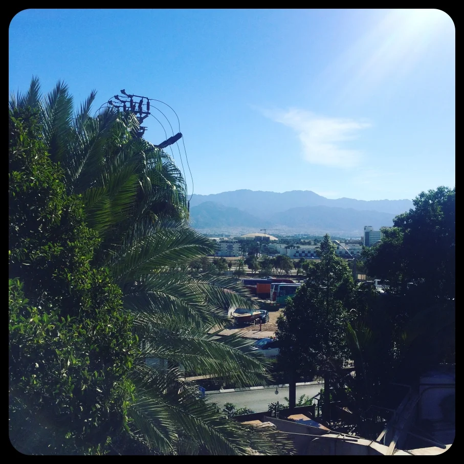 Terrace view at Arava Hostel