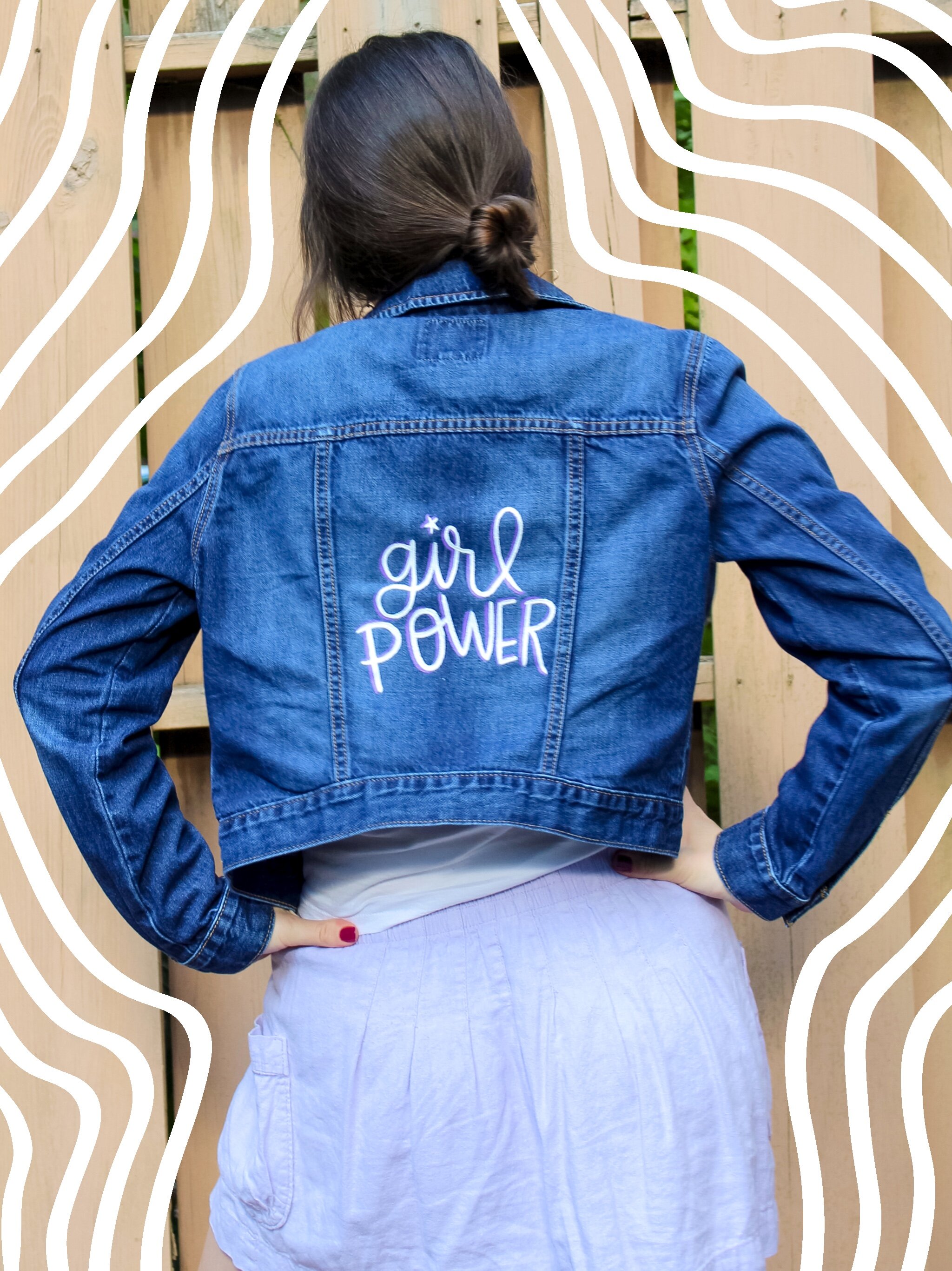 grl pwr denim jacket