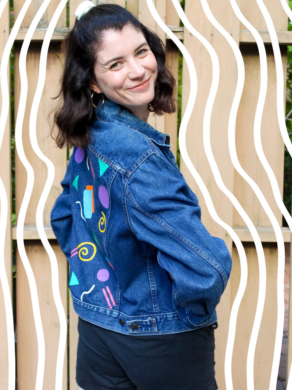 Girl Power Painted Denim Jacket — Hint of Mint Designs