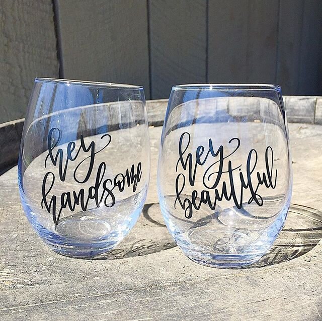 Wedding details are my favorite, especially ones that you can take home and use in your new home together! - Mary Elizabeth_•_•_•_#wedding #weddingdetails #weddingdecor #ncweddings #ncwedding #wineglasses #decals #custom #weddinggift .jpg