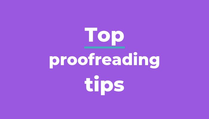Proofreading tips