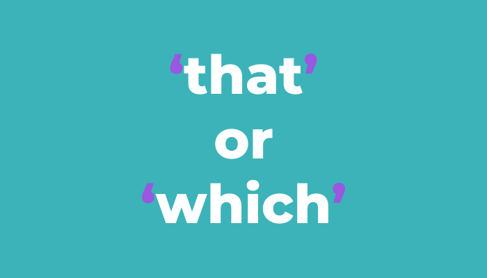 What’s the difference between that and which?