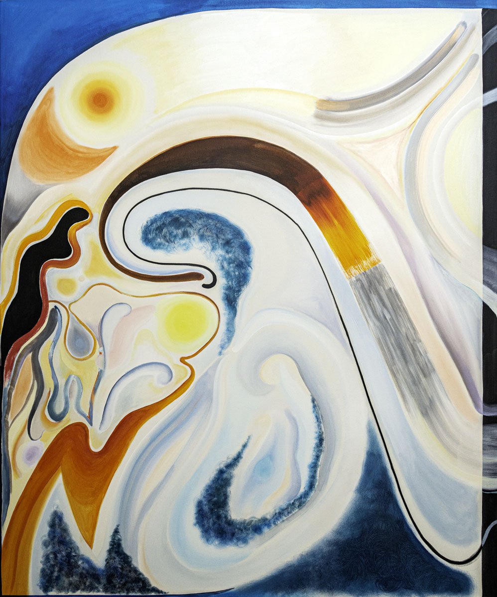 The Wave 2021 40 x 60" acrylic on canvas For private residence in Buzios, Brazil.