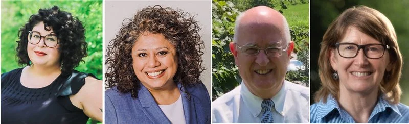 Ward 1 candidates Olivia Trimble and Sonia Gutierrez and Ward 4 candidates John La Tour and Teresa Turk