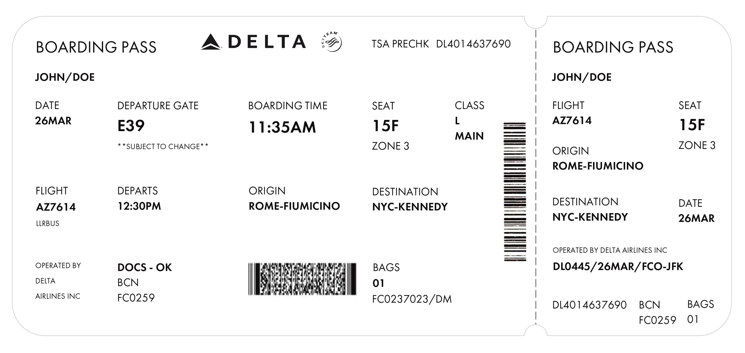 Redesigning A Boarding Pass