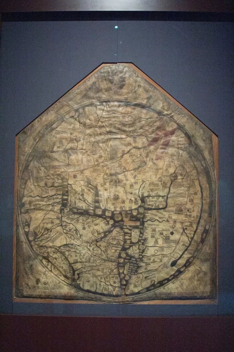 A medieval map of the world