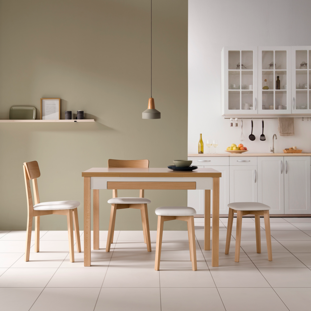 Mesa cocina extensible moderna modelo Delta