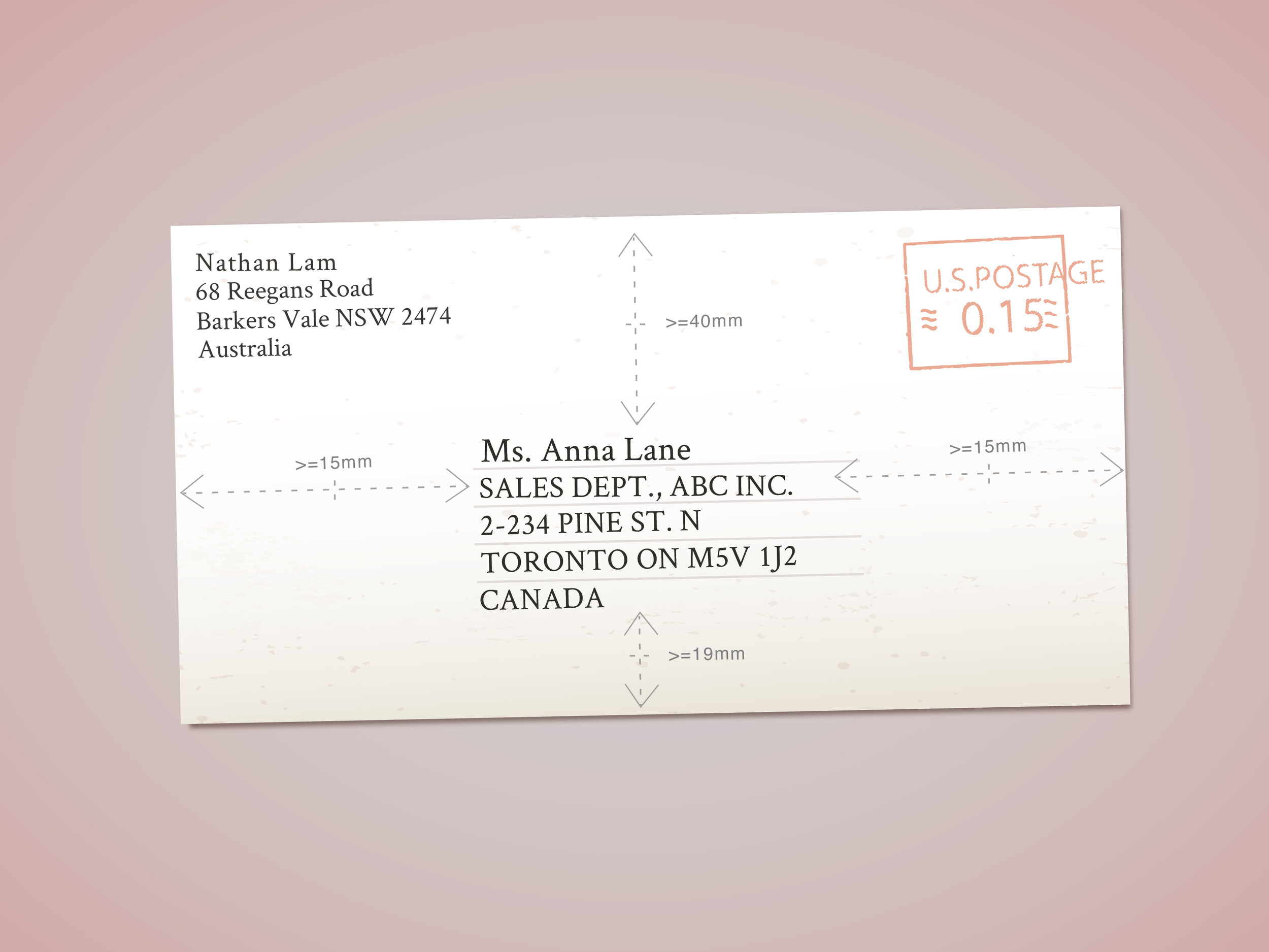 Envelope How To Write Address — Airways Postal