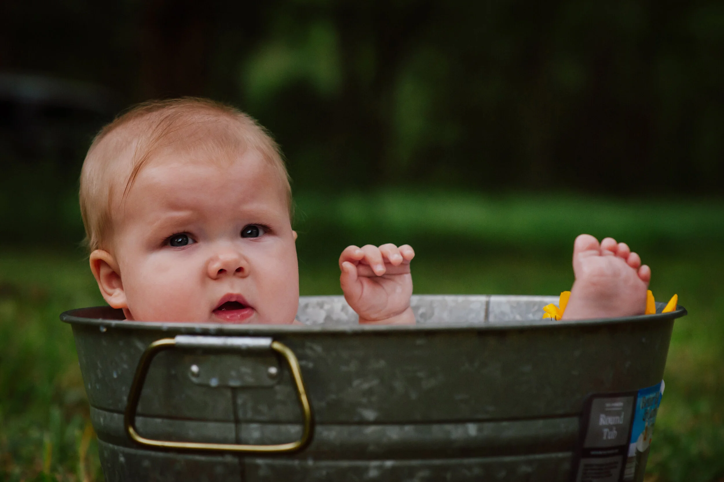 Almost everything is new when you’re six months old, but you can tell from her expression this is QUITE UNEXPECTED.