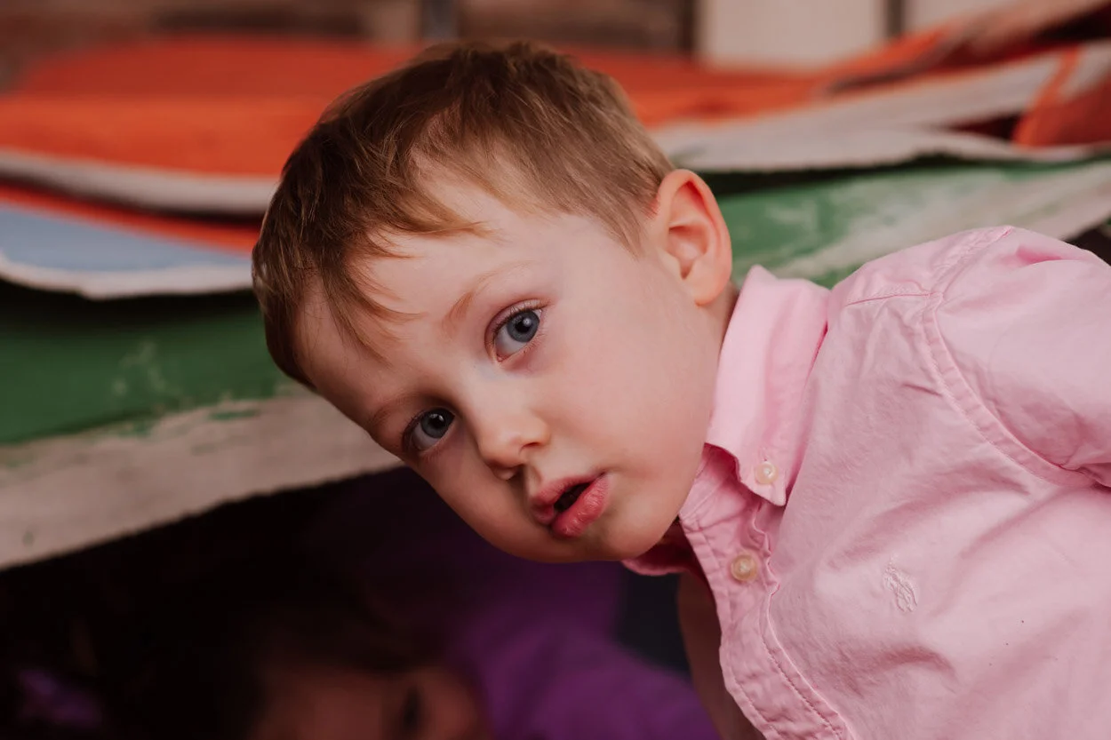 Little brother, who was very curious, came over to investigate. I love the look on his face!
