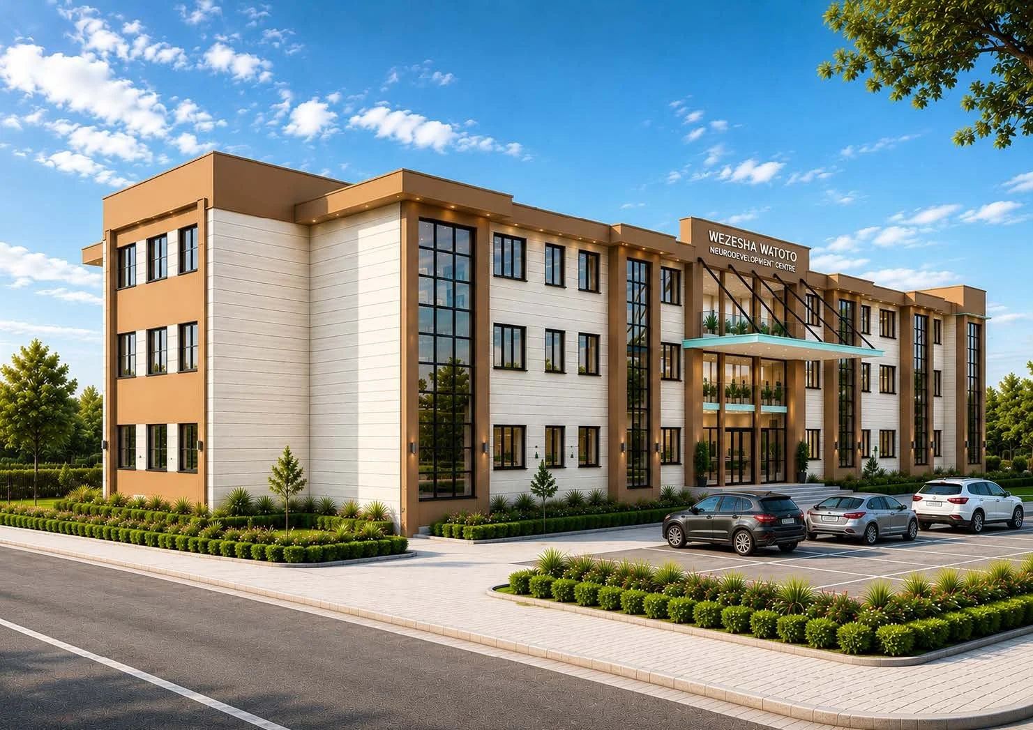 Artist's rendering of Wezesha Watoto Clinic
