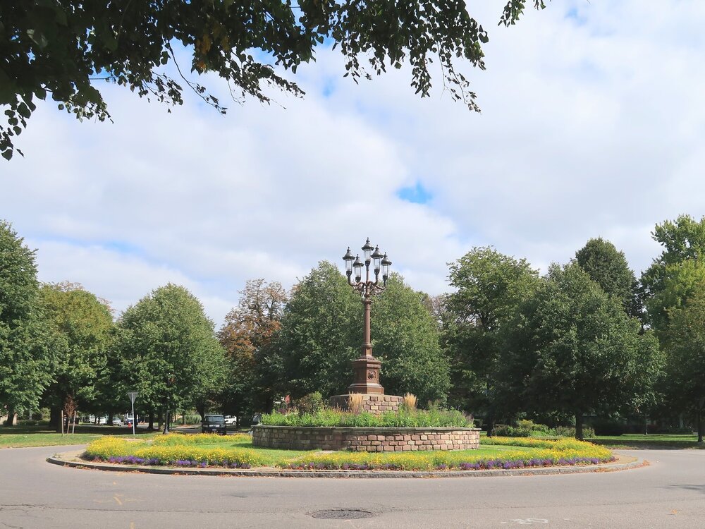 A Roundabouts in Buffalo, New York in the Allentown neighborhood