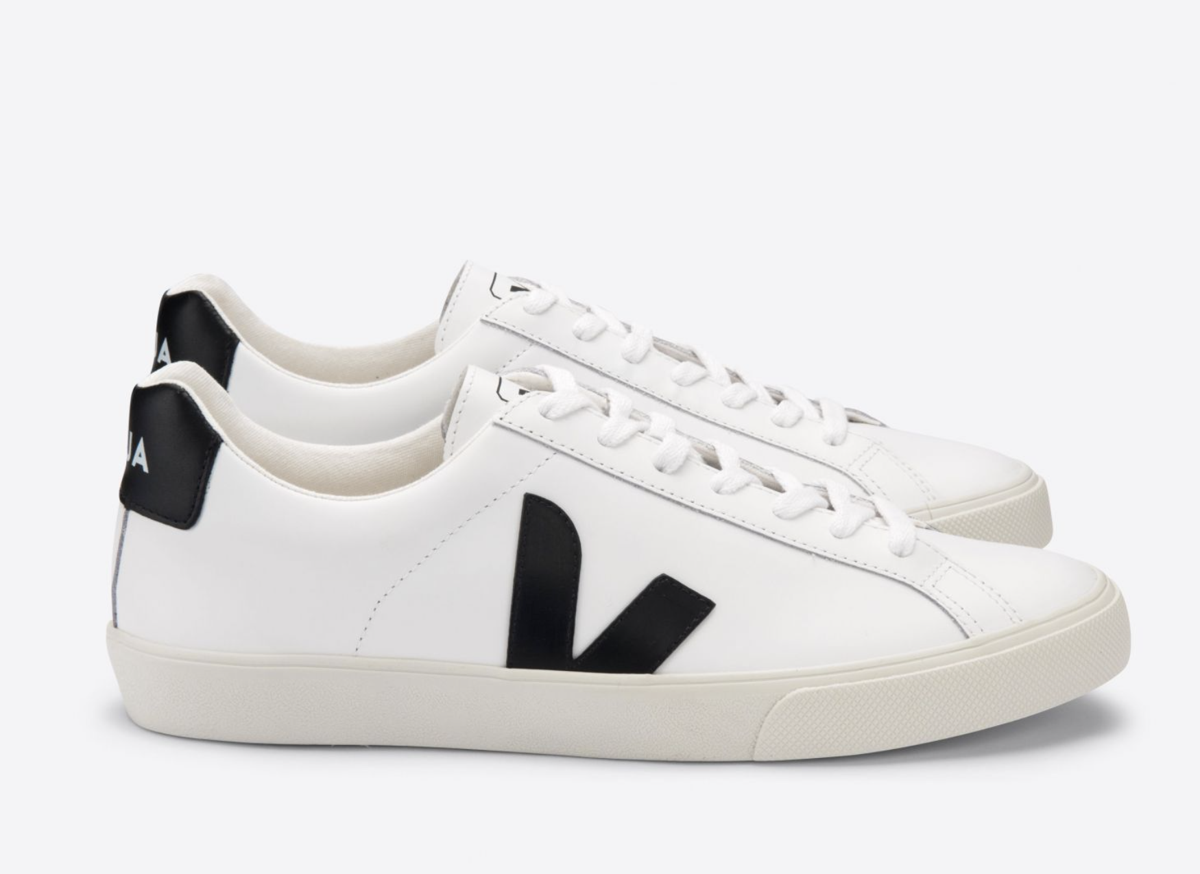 VEJA: ESPLAR LEATHER WHITE BLACK