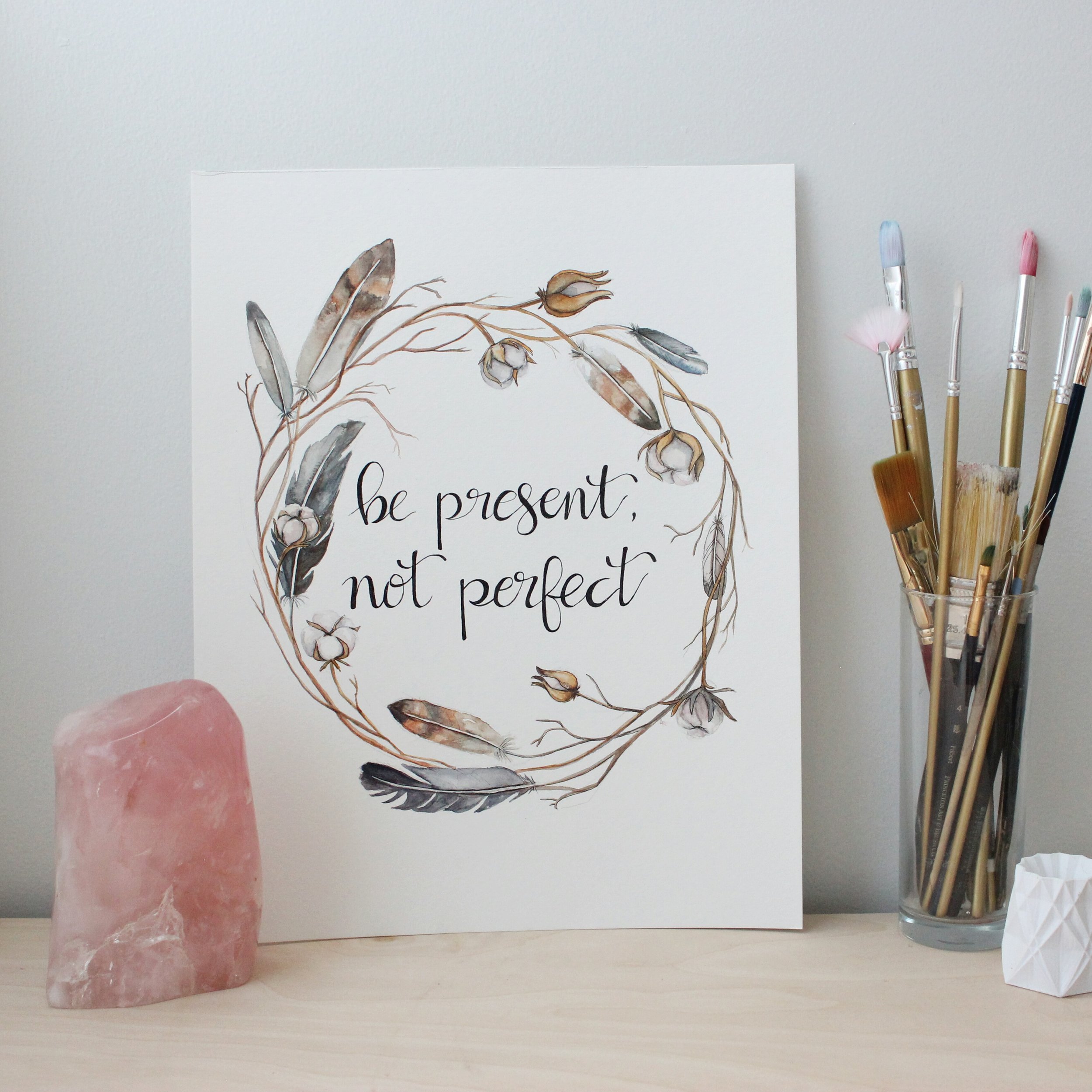 Be Present Not Perfect Print | Ampersand Mother