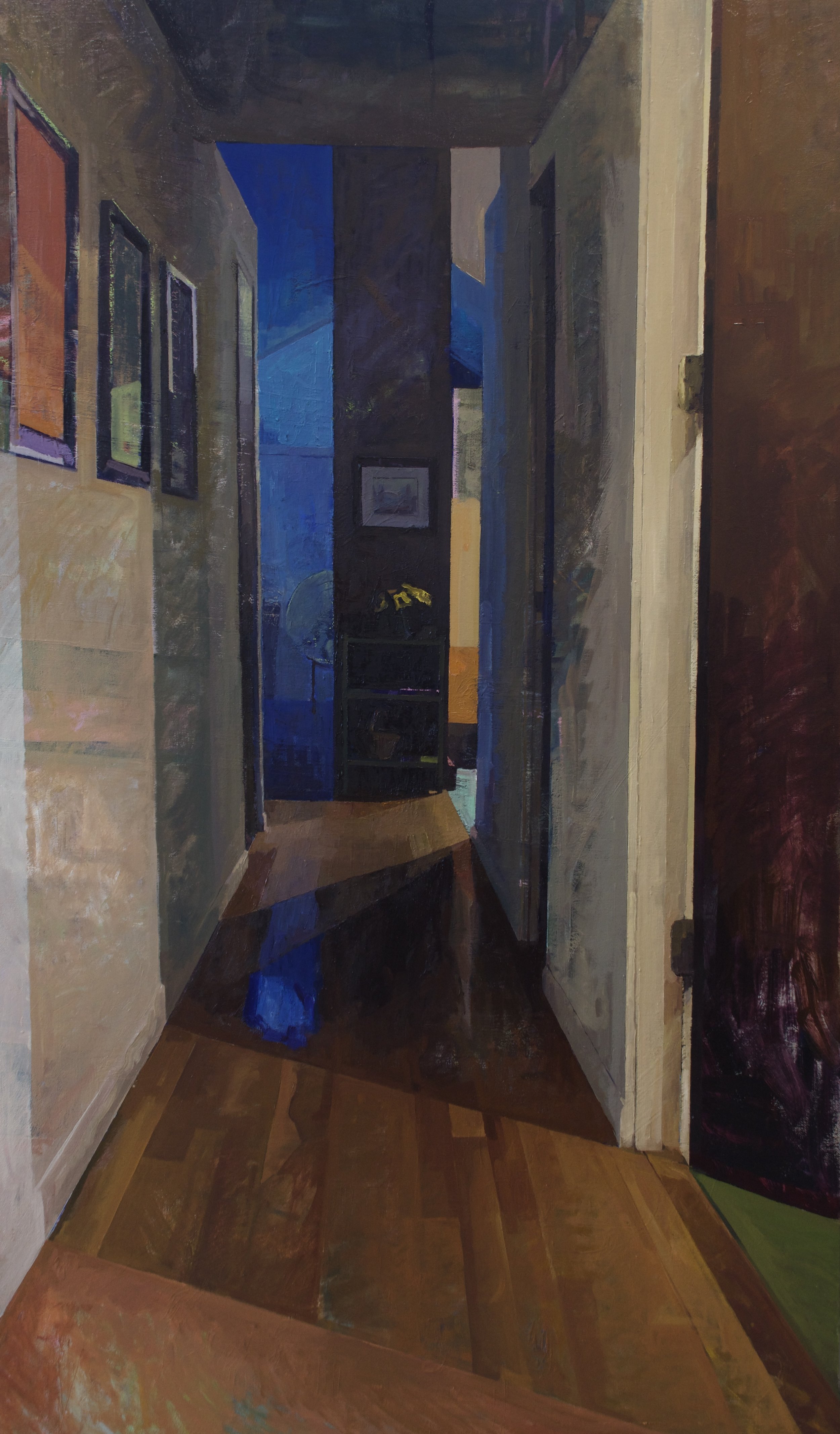 Hallway with Blue