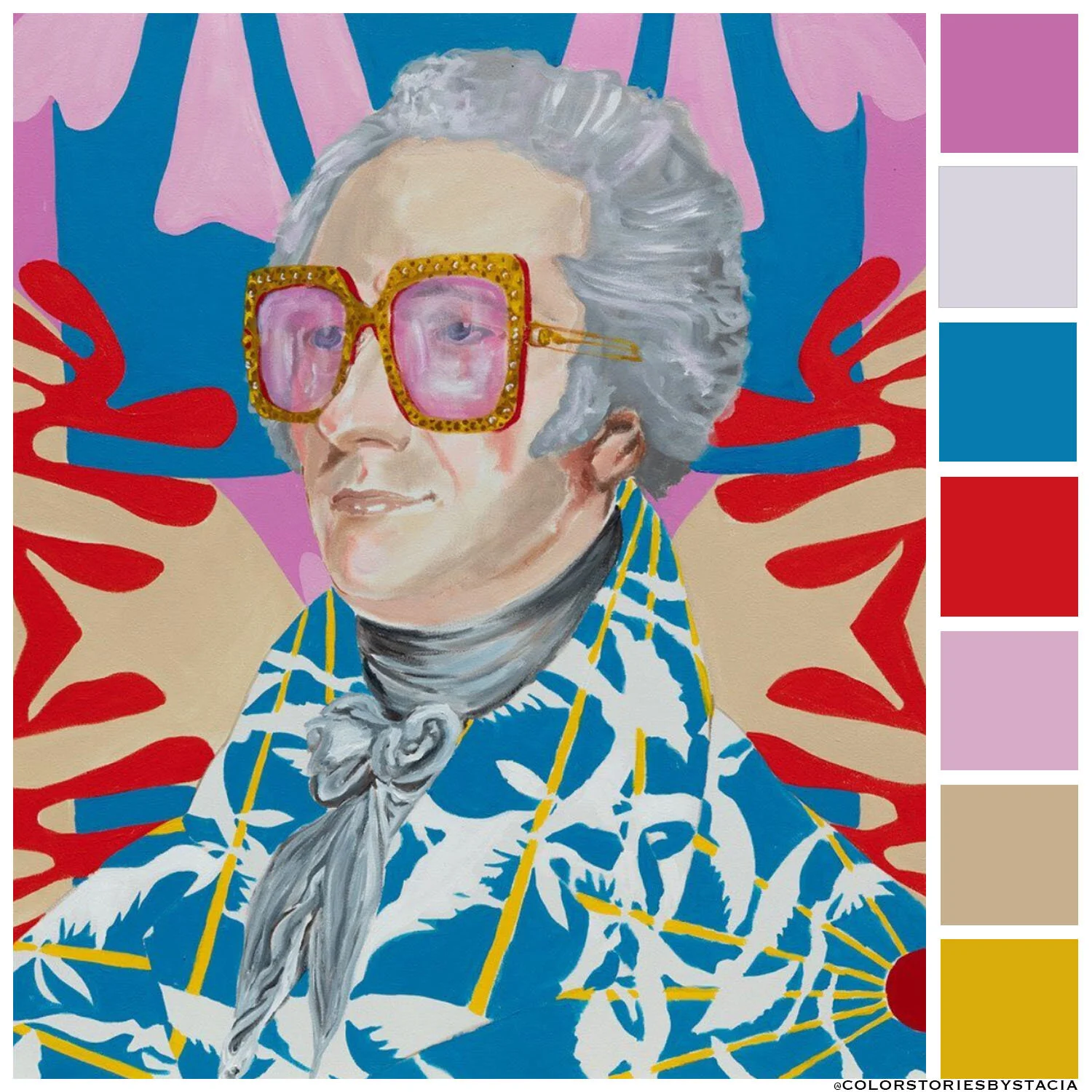 Ashley Longshore "Alexander Hamilton and Matisse" 