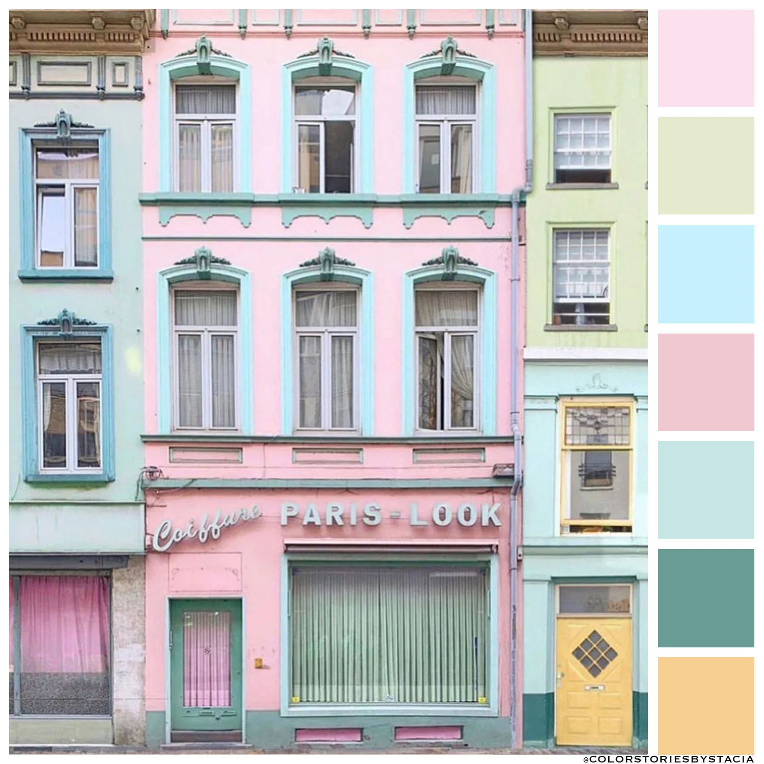 Pastel Buildings Belgium 