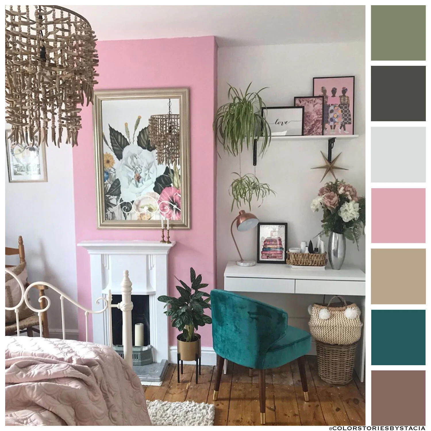 Pink &amp; Green Home