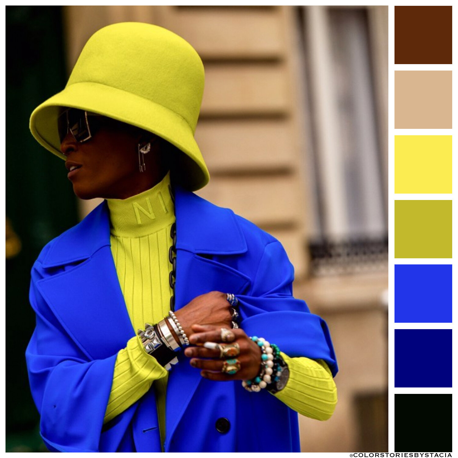 Electric Blue + Highlighter Yellow