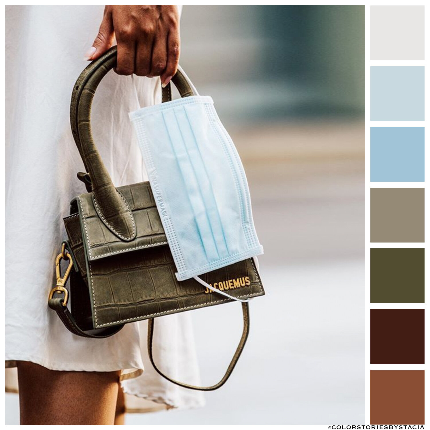 Olive + Medical Mask Blue