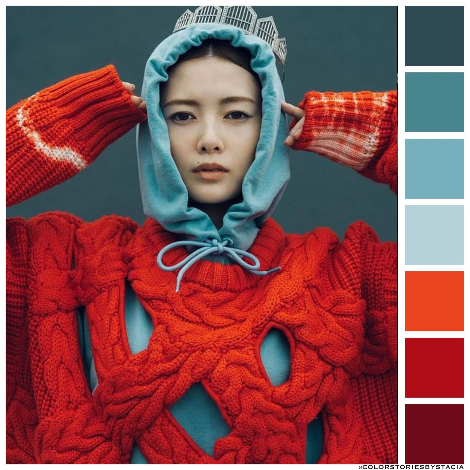 Ice Blue + Flame Red