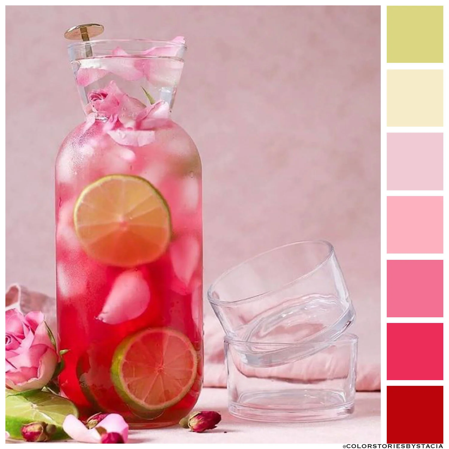 Rose + Hibiscus Infused Lime Water 