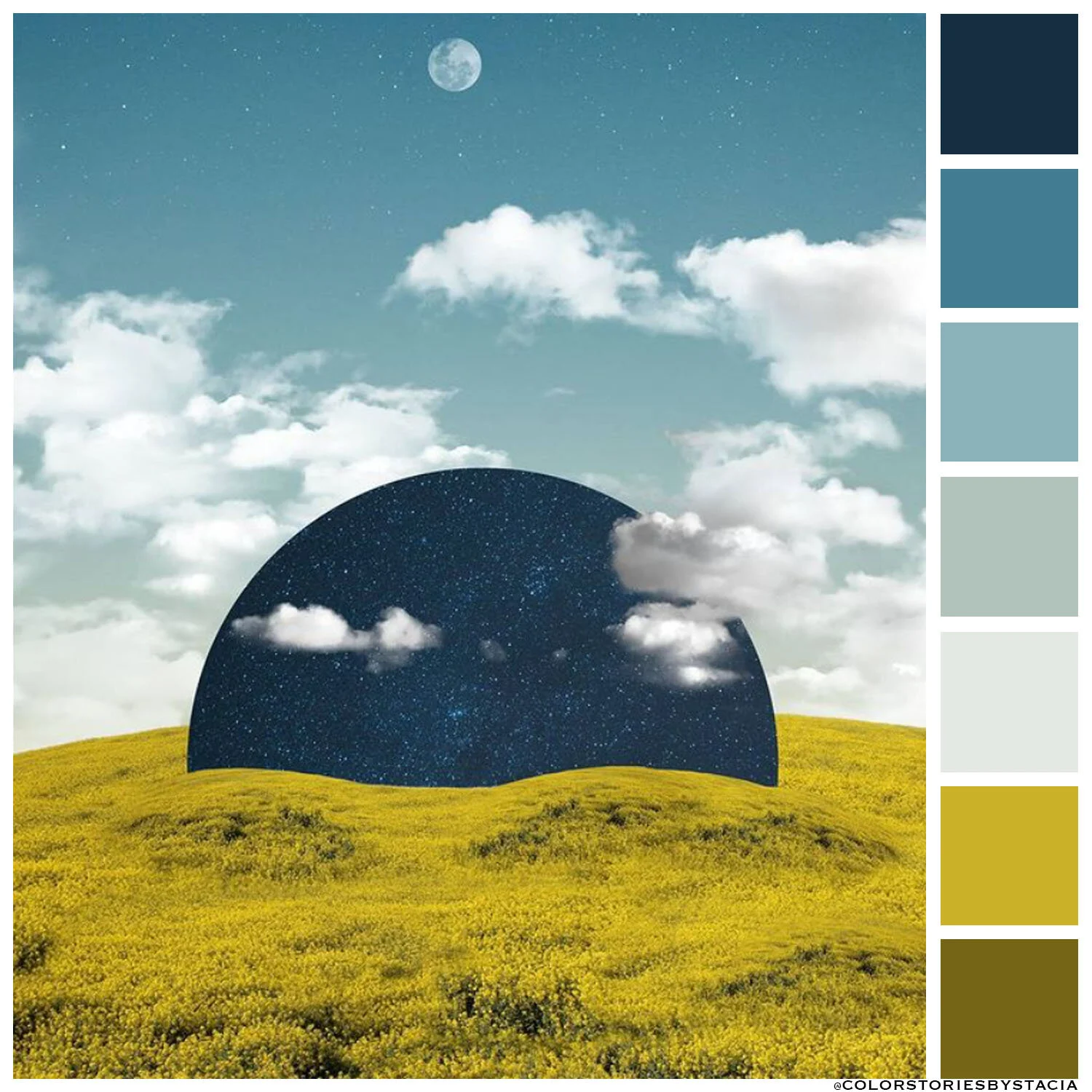 Chartreuse + Sky Blue
