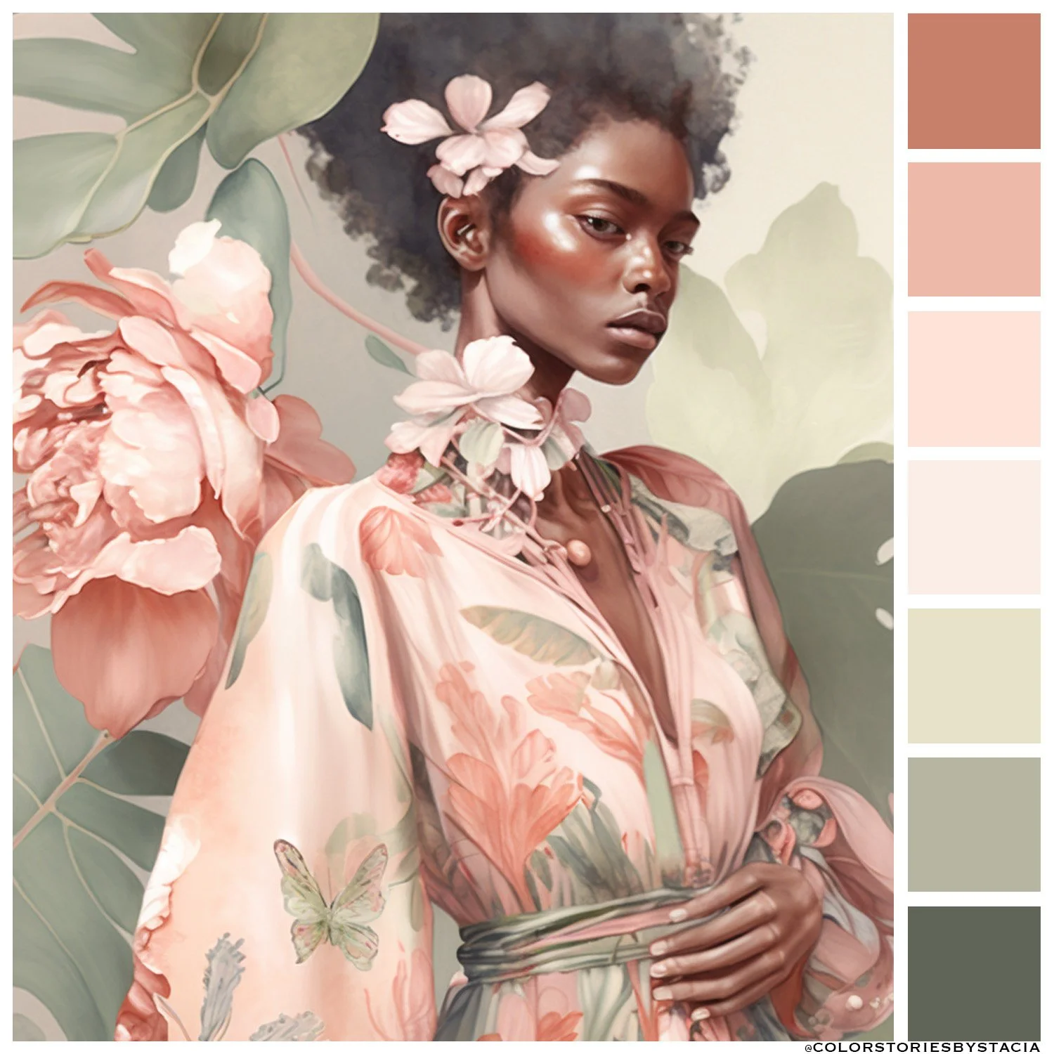 Digitally Created Floral Fashion