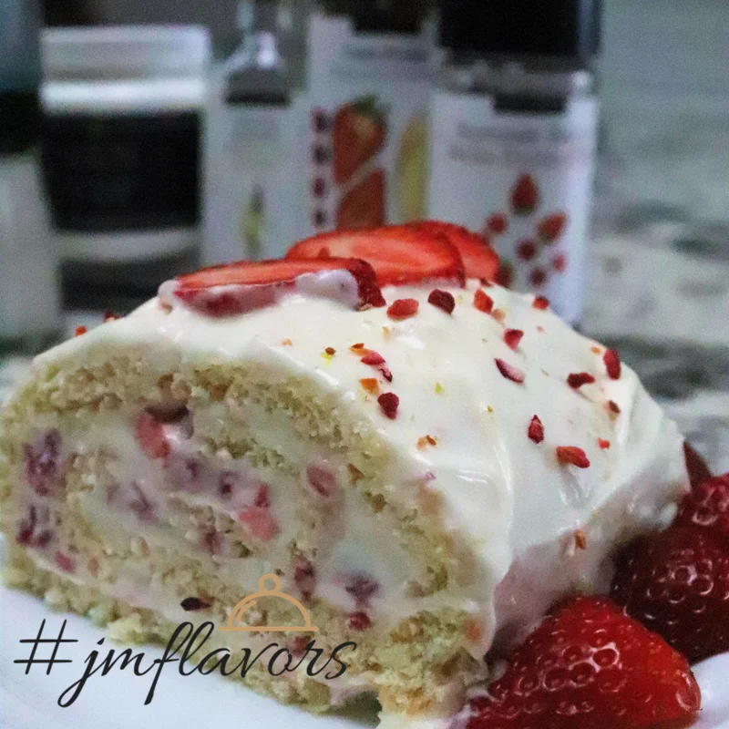 Summer Berry Shortcake Roulade