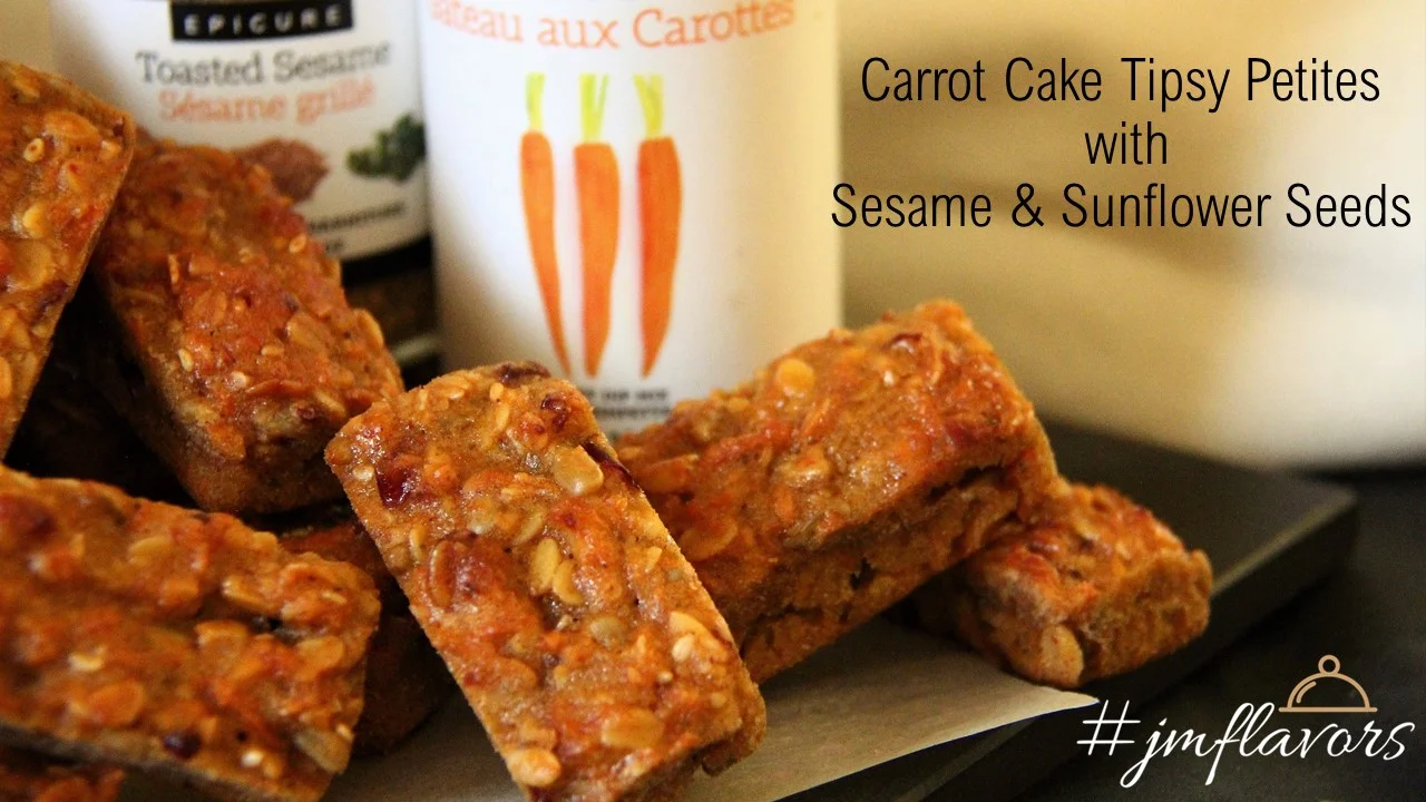 Carrot Cake Tipsy Petites with Sesame &amp; Sunflower Seeds