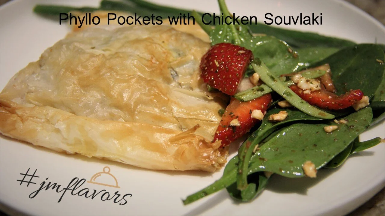 Phyllo Pockets with Chicken Souvlaki
