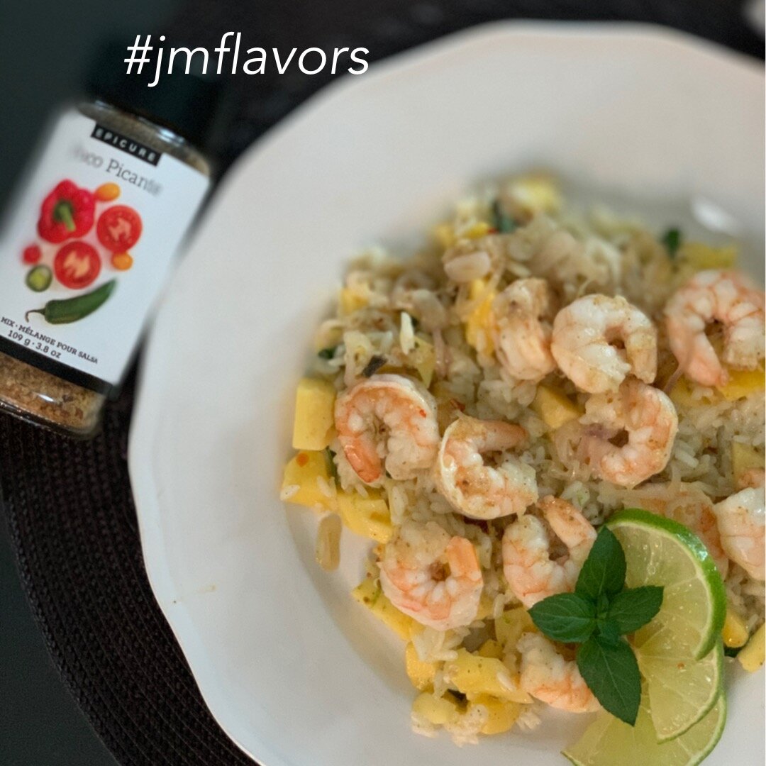 Spicy Shrimp with Coconut Mango Rice
