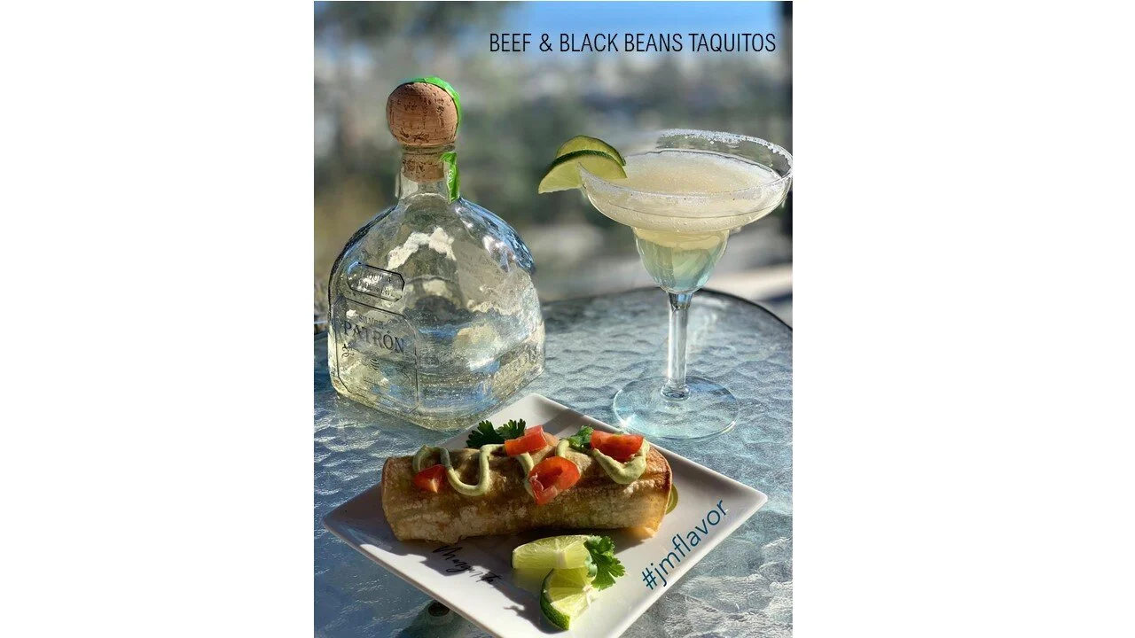Beef &amp; Black Beans Taquitos