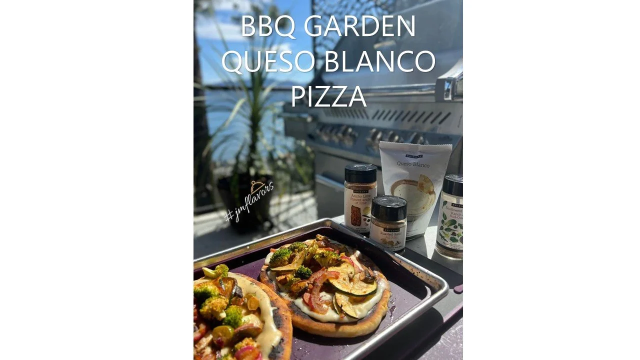 BBQ Garden Queso Blanco Pizza