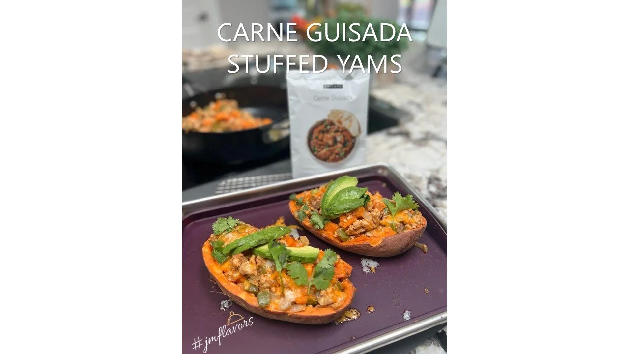 Carne Guisada Stuffed Yams