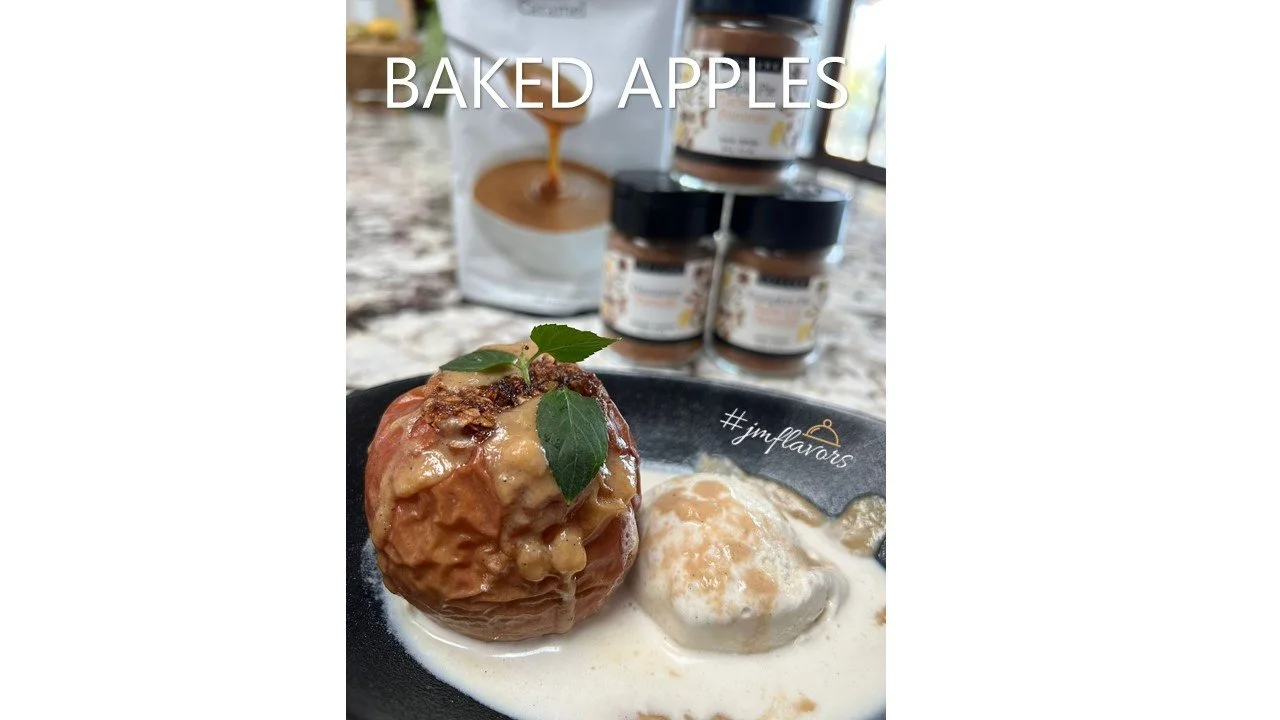 Baked Apples with Caramel Sauce