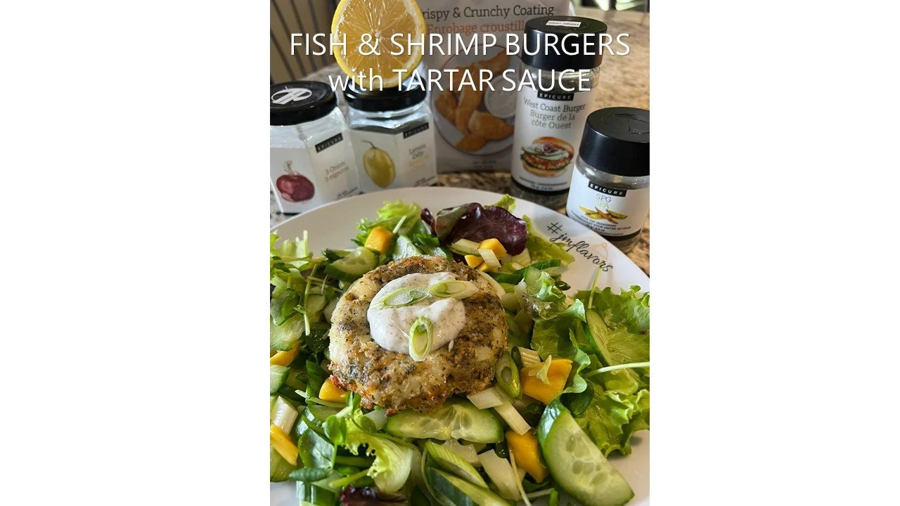 Fish &amp; Shrimp Burgers with Tartar Sauce