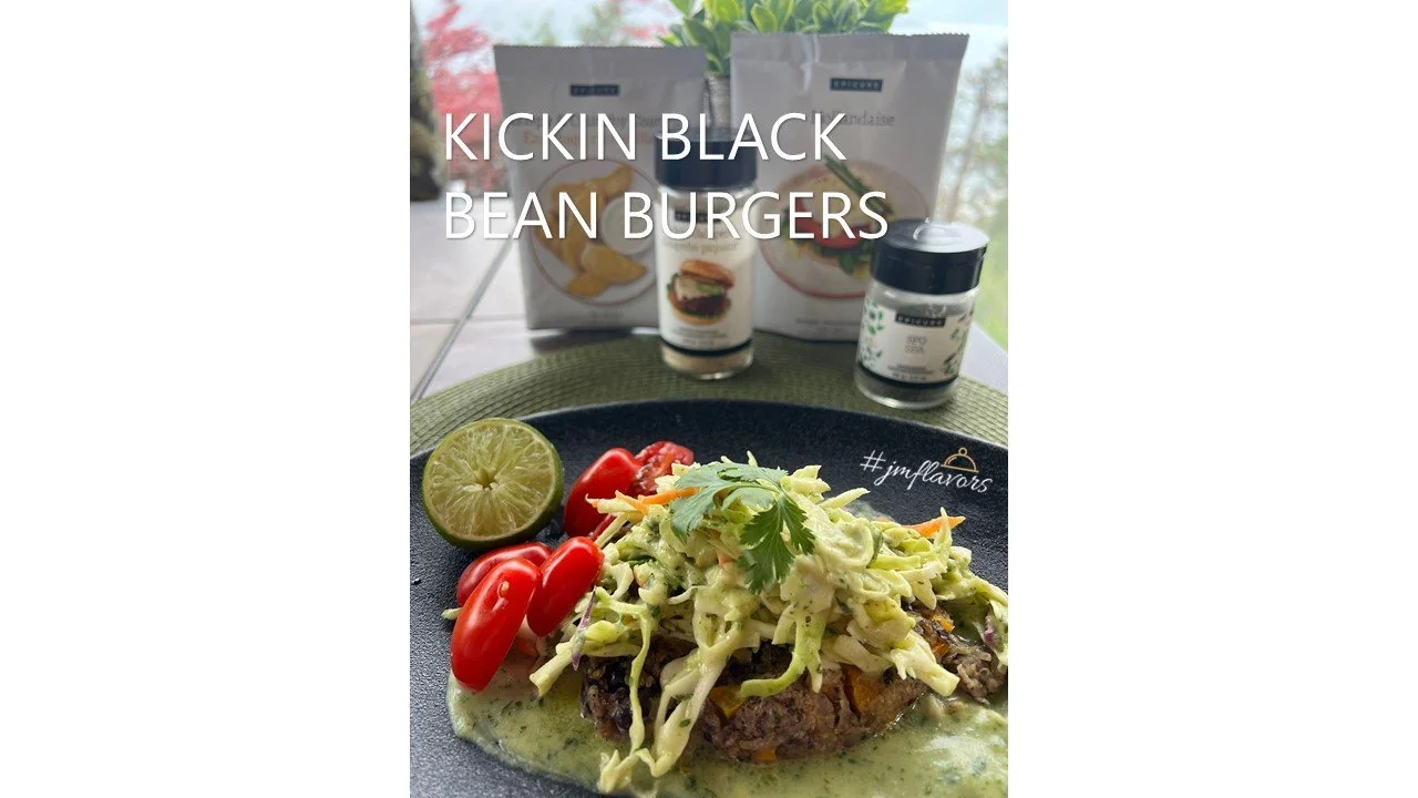 Kickin Black Bean Burgers