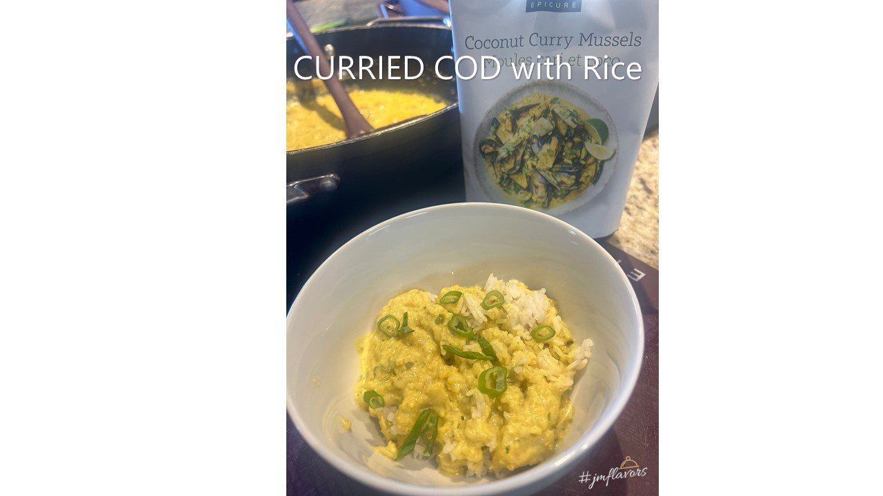 CURRIED COD with Rice