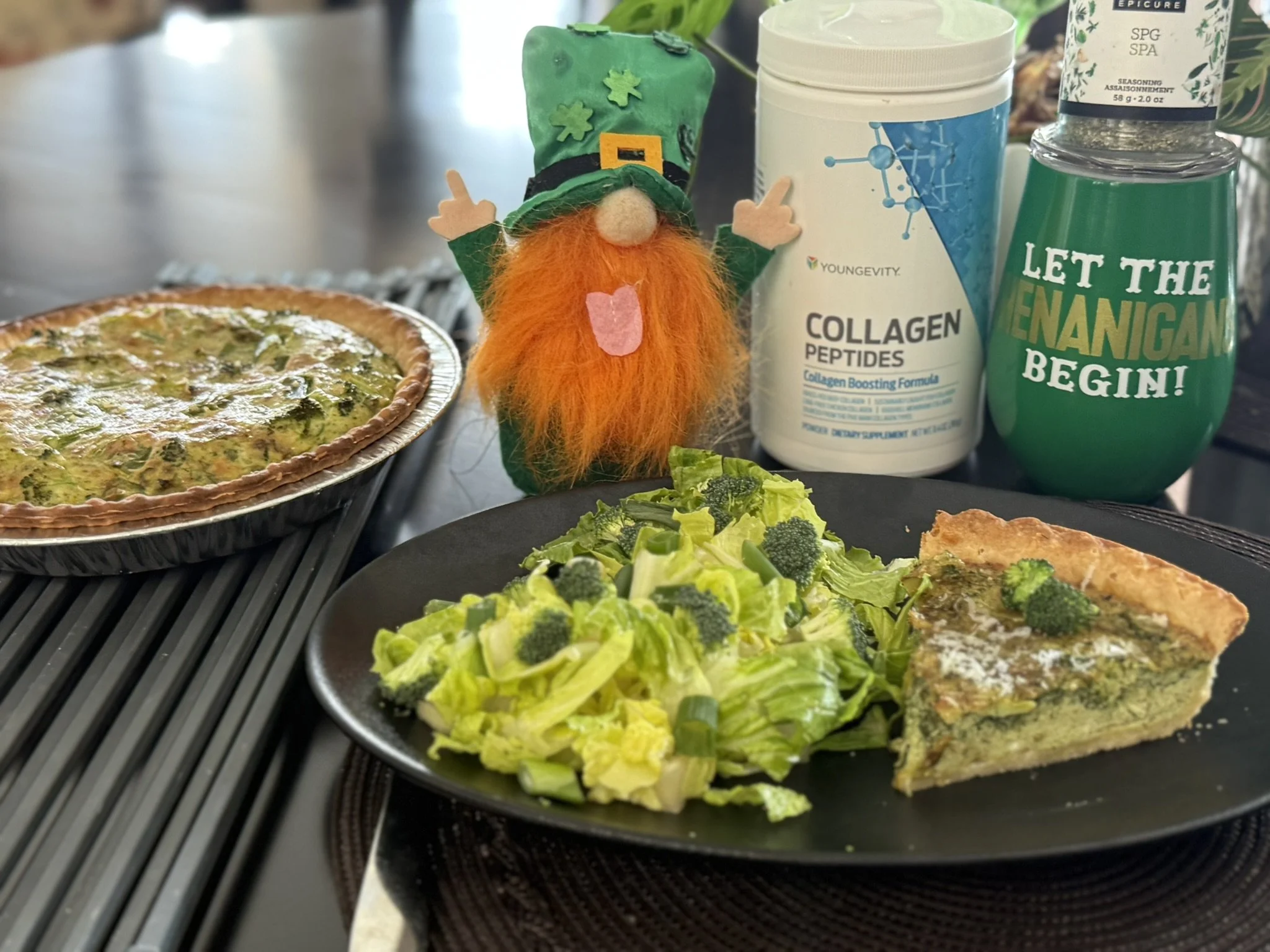 Green Pesto Quiche with Collagen