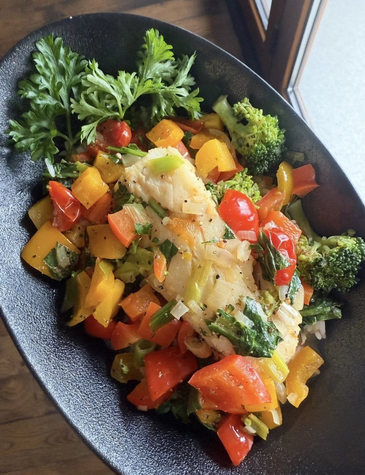 Lemon Pepper Cod with Veggies