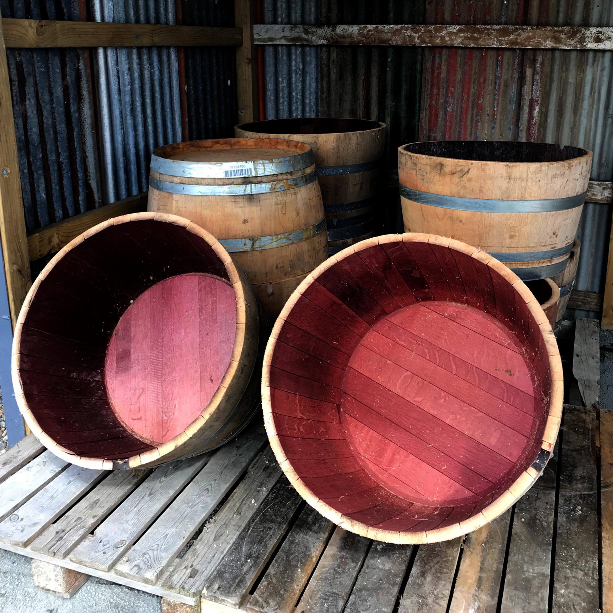 Half Wine Barrels