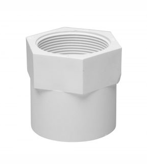 PVC 25x25mm BSP Coupling - Part of connection from tap to manifold