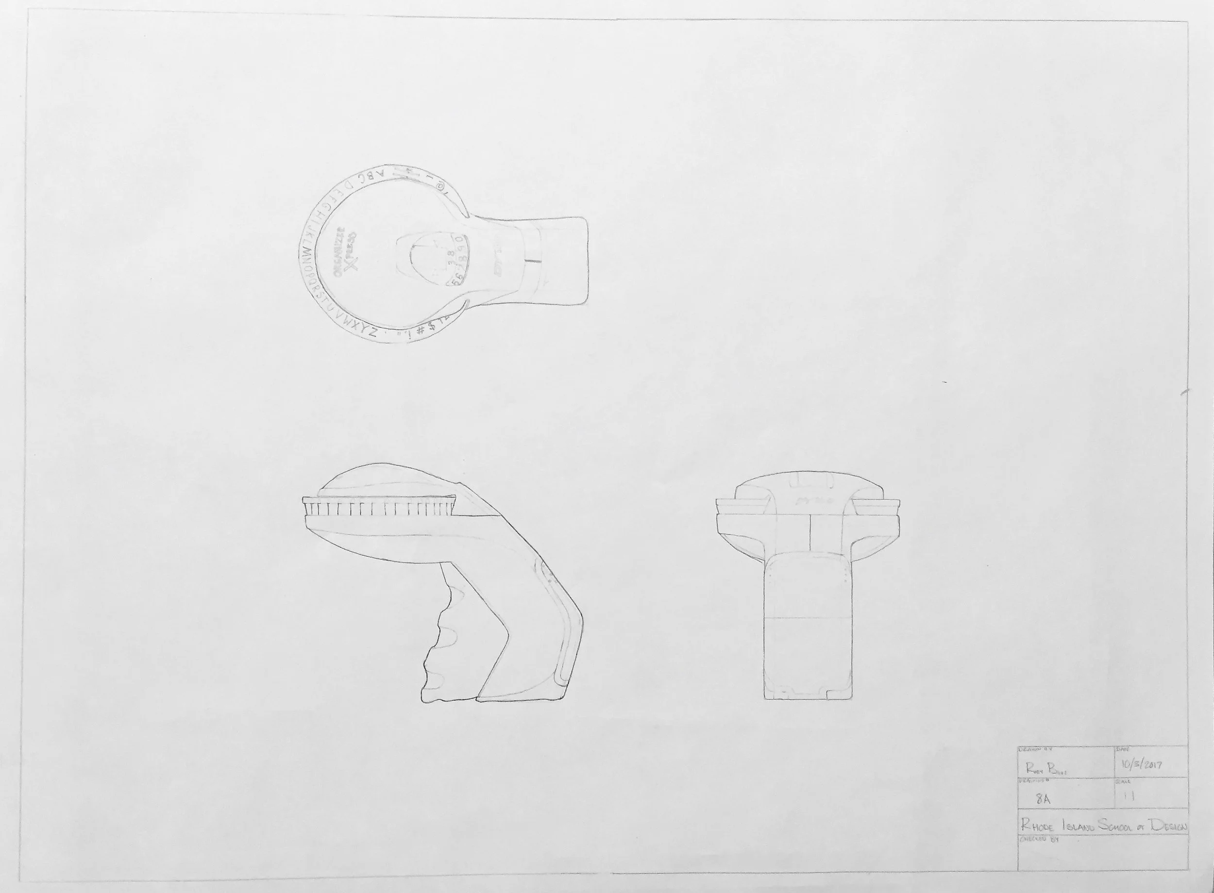 Orthographic Drawing by Hand