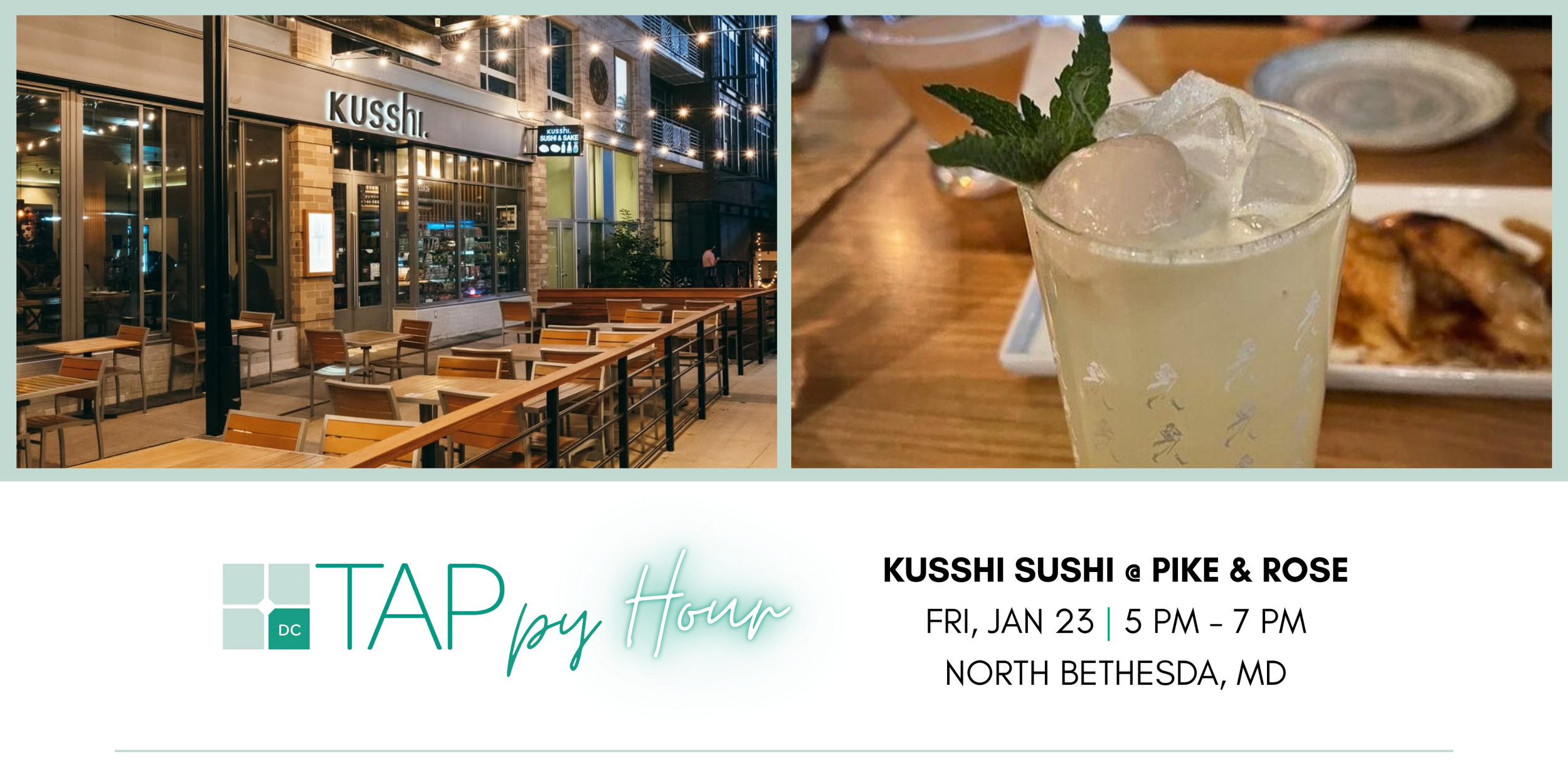TAPpy Hour at Kusshi Sushi (Pike &amp; Rose) 🍣🥂