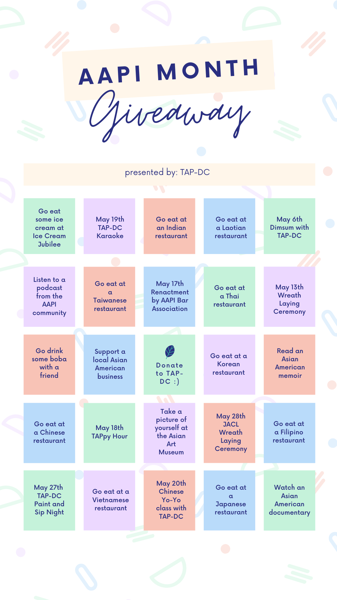 AAPI Month Giveaway! — TAP DC