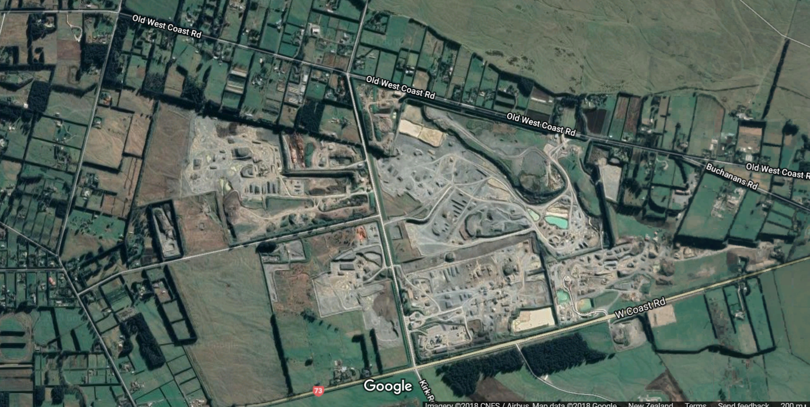 Quarry activity centred on Miner’s Road