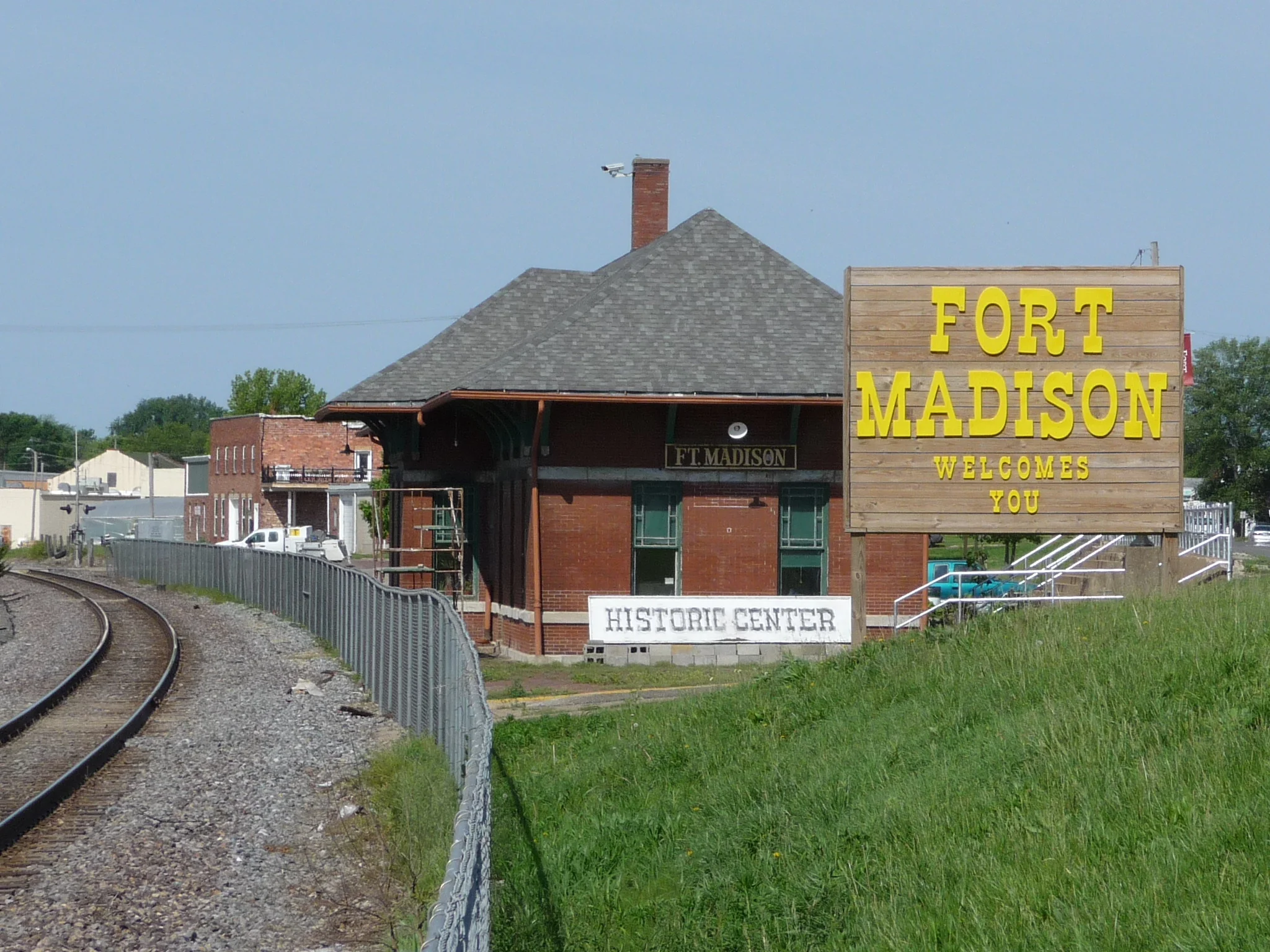 Train Depot Welcome Sign.JPG