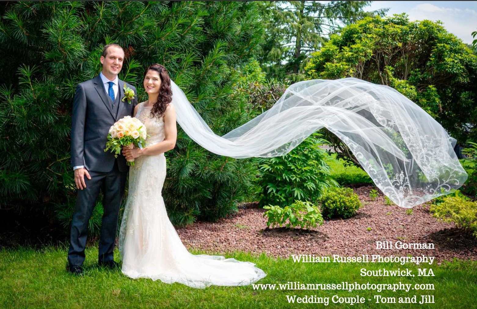 Backyard wedding in the middle of July