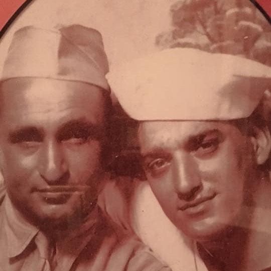 "Those who have long enjoyed such privileges as we enjoy forget in time that men have died to win them." Franklin D Roosevelt 🇺🇸🇺🇸🇺🇸🇺🇸🇺🇸🇺🇸
Pictured here is Anthony (Tony) Ticheli (right) and his beloved brother Joe. Joe died in WWII shortly after this photo was taken. I forget where he told me this was taken but It was on each of their leaves and Joe surprised my Dad with a visit on some island in the South Pacific. Joe was killed by a piece of shrapnel from a bomb. The last time Tony spoke of his brother Joe he had a tear in his eye. Now they are spending eternity together ✝️❤️🇺🇸
#somegaveall
#homeofthefree
#becauseofthebrave
#unclejoe
#WWII
#memorialday